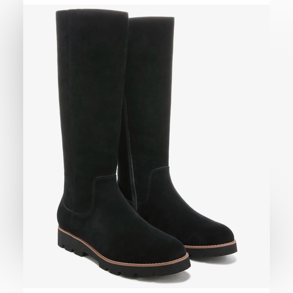 Vionic Gwen Black Suede Knee-High Boots Waterproof size 6.5